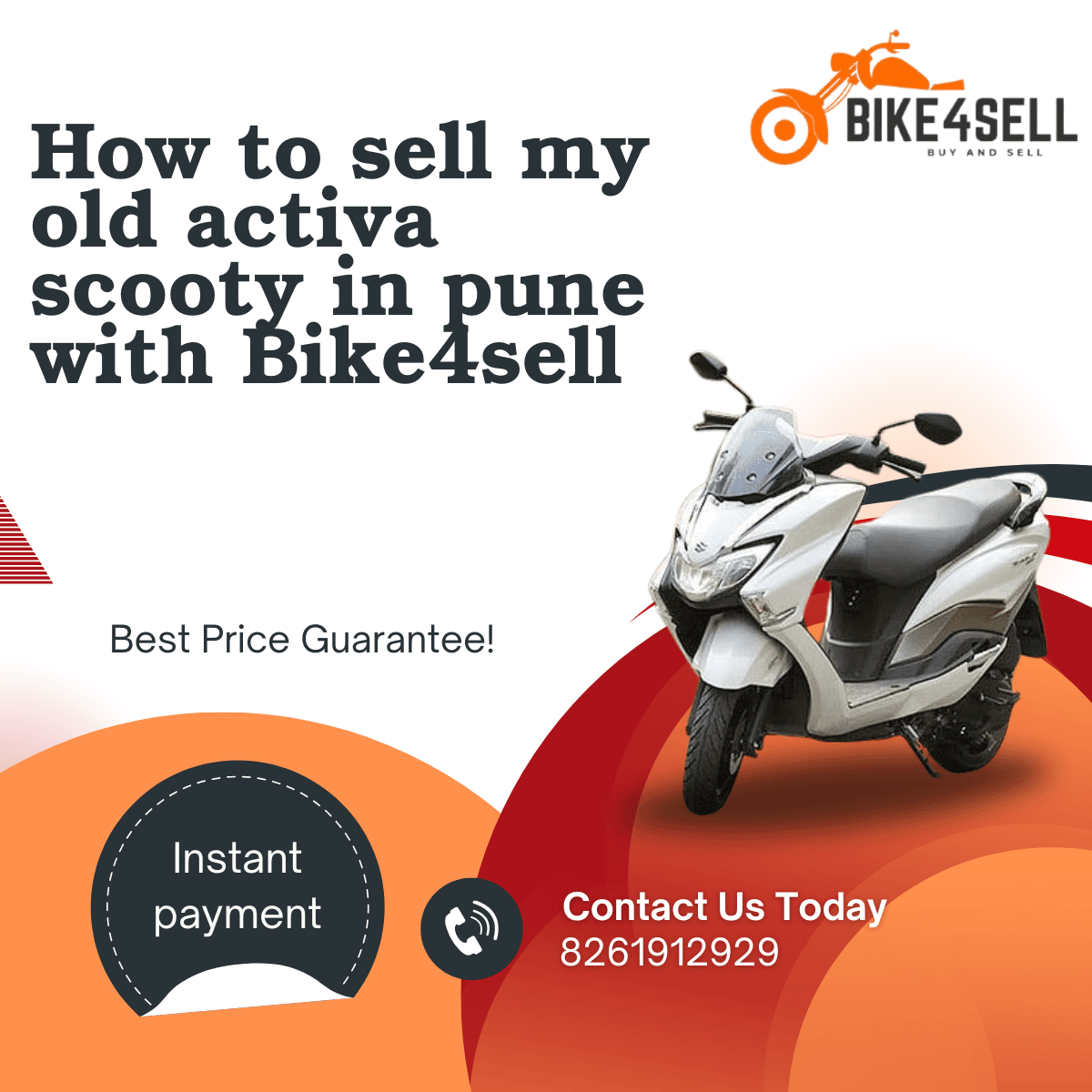 How to sell my old activa scooty in pune with Bike4sell
