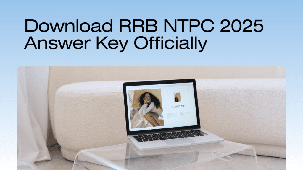 Candidate checking RRB NTPC 2025 answer key on official website